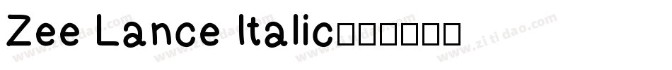 Zee Lance Italic字体转换